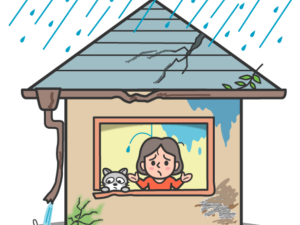 大切な家を守るためです♪屋根と雨どいの点検をして台風に備えましょう。